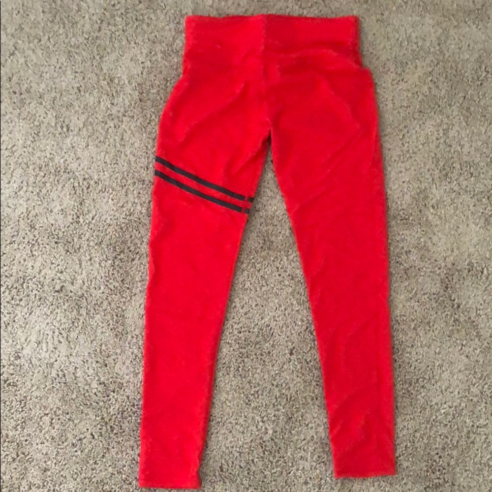Red leggings